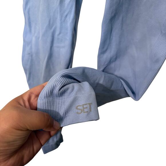 SET Active Blue Sculptflex Seamless Ribbed Leggings Size XS - Picture 5 of 5